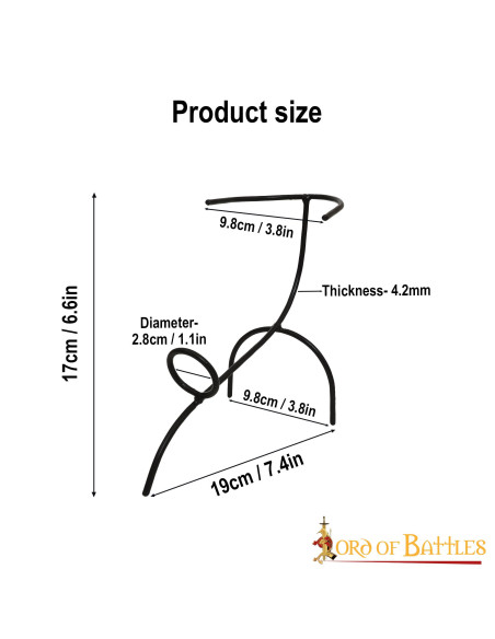 Supporto per corno in ferro forgiato...