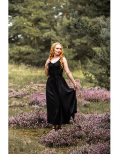 Jasmin elegante abito medievale, colore nero 2