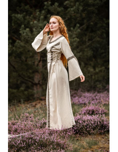 Abito medievale donna Angie, bianco naturale