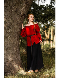 Classica camicetta medievale modello Emma, colore rosso