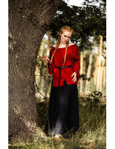 Classica camicetta medievale modello Emma, colore rosso 2