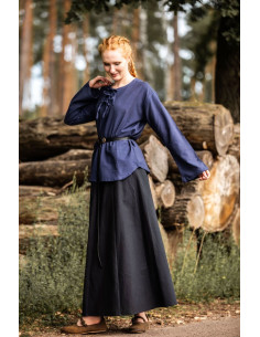 Camicetta medievale modello Tilda, colore blu