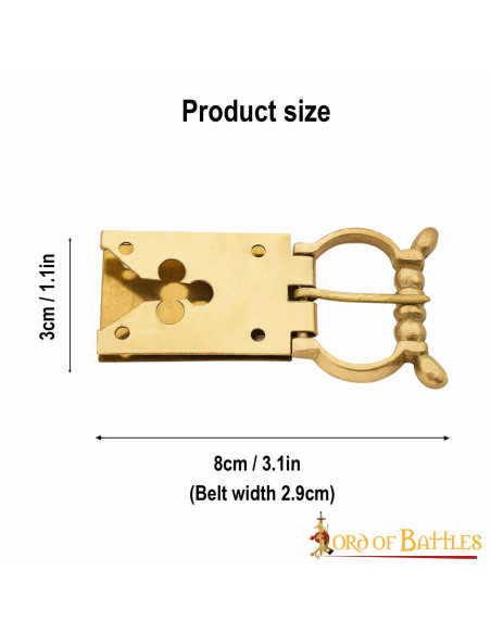 Fibbia medievale con design a...