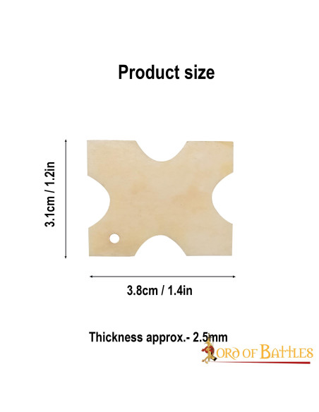 Tavoletta decorativa in osso (3,8 x...