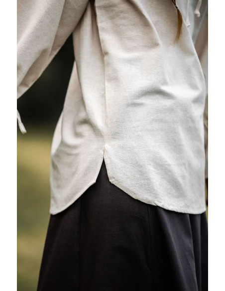 Blusa medievale Morgan bianco naturale