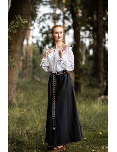 Gonna medievale modello Diana, nera