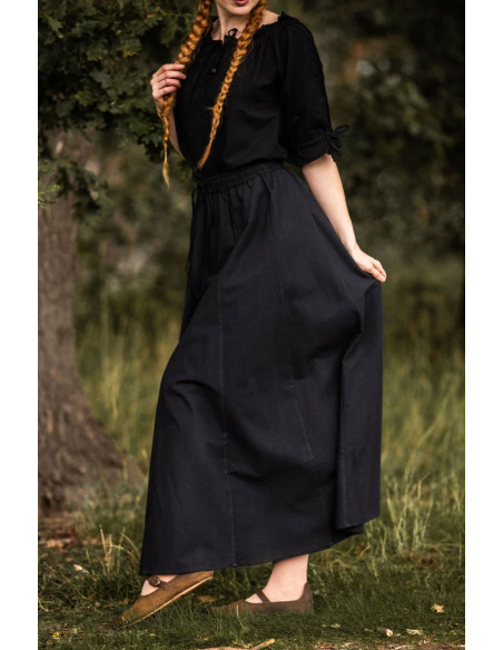 Gonna medievale modello Diana, nera