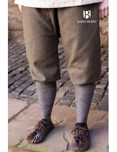 Pantaloni vichinghi Tilda a spina di pesce, grigio oliva 2