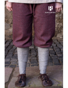 Pantaloni vichinghi Tilda Herringbone, grigio bordeaux