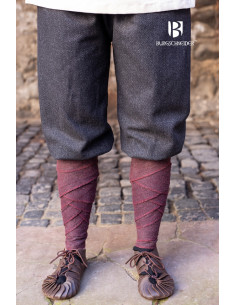 Pantaloni vichinghi Tilda Herringbone, nero-grigio