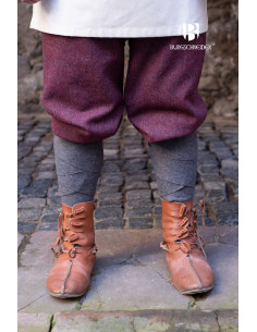 Pantaloni vichinghi modello Rus Ivar, Maroon-Grey 2