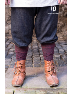 Pantaloni vichinghi modello Rus Ivar, Nero-Grigio