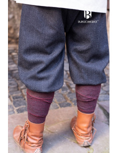 Pantaloni vichinghi modello Rus Ivar, Nero-Grigio 2