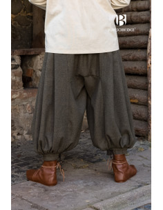 Pantaloni a gamba larga Rus Borys, grigio oliva 2
