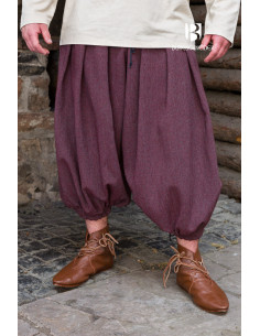 Pantaloni a gamba larga Rus Borys, marrone-grigio