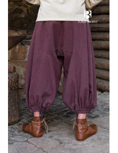 Pantaloni a gamba larga Rus Borys, marrone-grigio 2