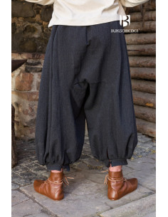Pantaloni a gamba larga Rus Borys, Nero-Grigio 2