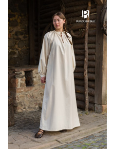 Abito medievale modello Rus Lilia, Bianco Naturale