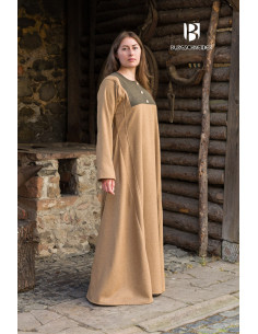 Abito medievale modello Rus Jadwiga, Cammello