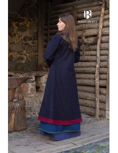 Cappotto medievale modello Rus Kseniya, Blu-Rosso 2