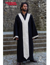 Tunica da mago medievale, Nero-Bianco naturale