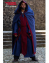 Mantello da Stregone Medievale, Blu Scuro-Borgogna