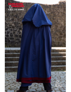 Mantello da Stregone Medievale, Blu Scuro-Borgogna 2