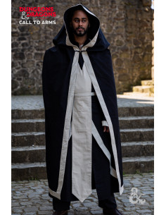 Mantello da stregone medievale, bianco-nero naturale