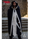 Mantello da stregone medievale, bianco-nero naturale