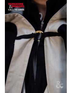 Mantello da stregone medievale, bianco-nero naturale 2