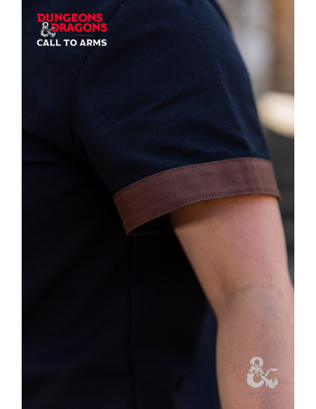 Camicia medievale Rogue, nero-marrone