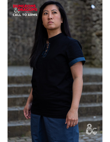 Camicia medievale Rogue, nero-blu