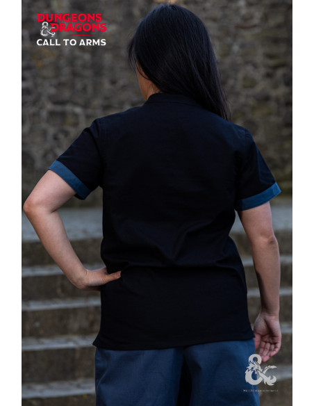 Camicia medievale Rogue, nero-blu