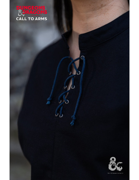 Camicia medievale Rogue, nero-blu