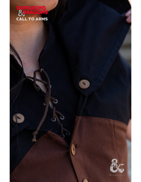 Gilet medievale con cappuccio Rogue,...