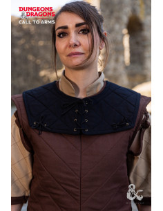 Gorgiera da guerriero medievale, nera