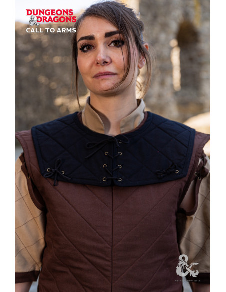 Gorgiera da guerriero medievale, nera