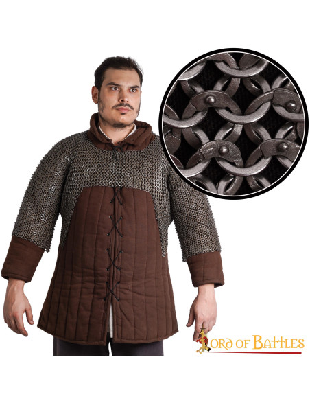 Cotta di maglia corta, anello piatto...