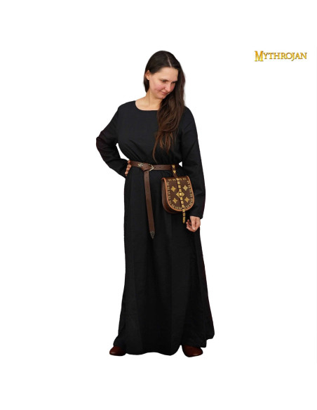 Abito lungo medievale X-XV secolo, nero
