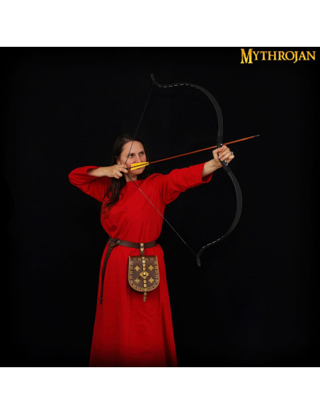 Abito lungo medievale X-XV secolo, rosso