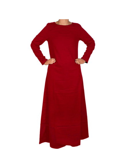 Abito lungo medievale X-XV secolo, rosso