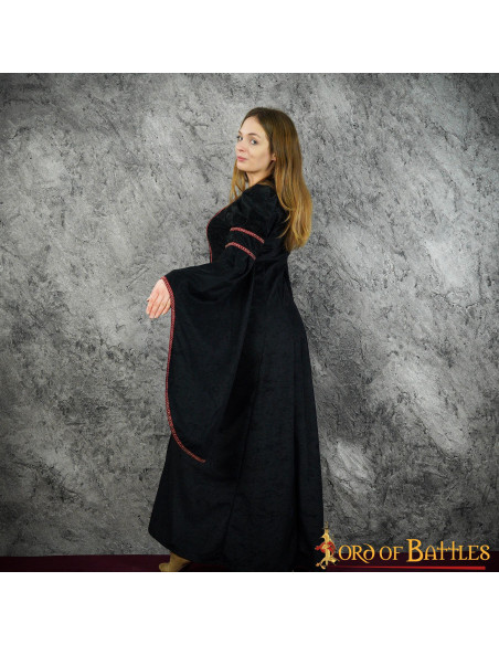 Abito medievale con disegno giglio,...