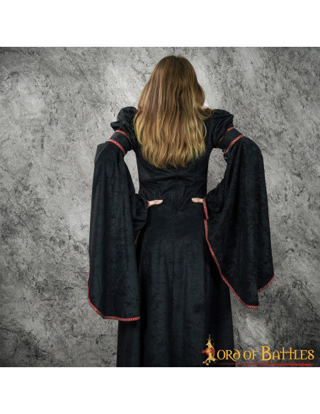 Abito medievale con disegno giglio,...