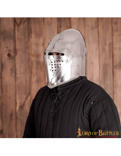 Bacino da cavaliere con visiera del XIV secolo (calibro 16) 2