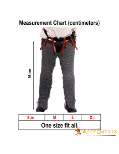 Pantaloni medievali in cotta di maglia d'acciaio (10 mm.) 2