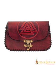 Marsupio vichingo in pelle modello Valknut 2