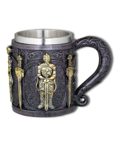 Tazza in resina modello Templare Nero - oro