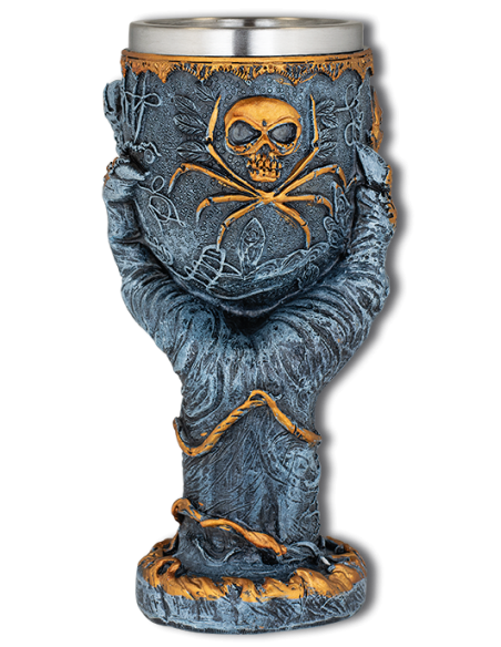 Coppa modello mano in resina fantasy,...