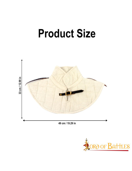 Gorgiera medievale imbottita a collo...