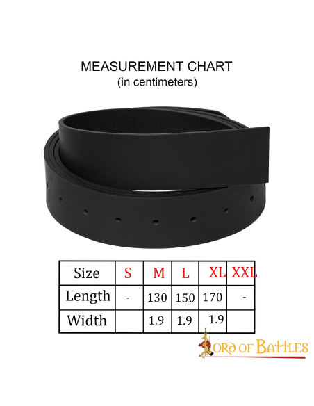 Cintura medievale in pelle liscia...